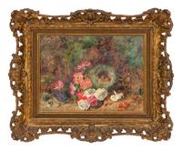 Still Lives with Birds' Nests and Wild Flowers (a pair)