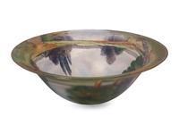 A Pairpoint Glass Reverse Painted Lamp Shade