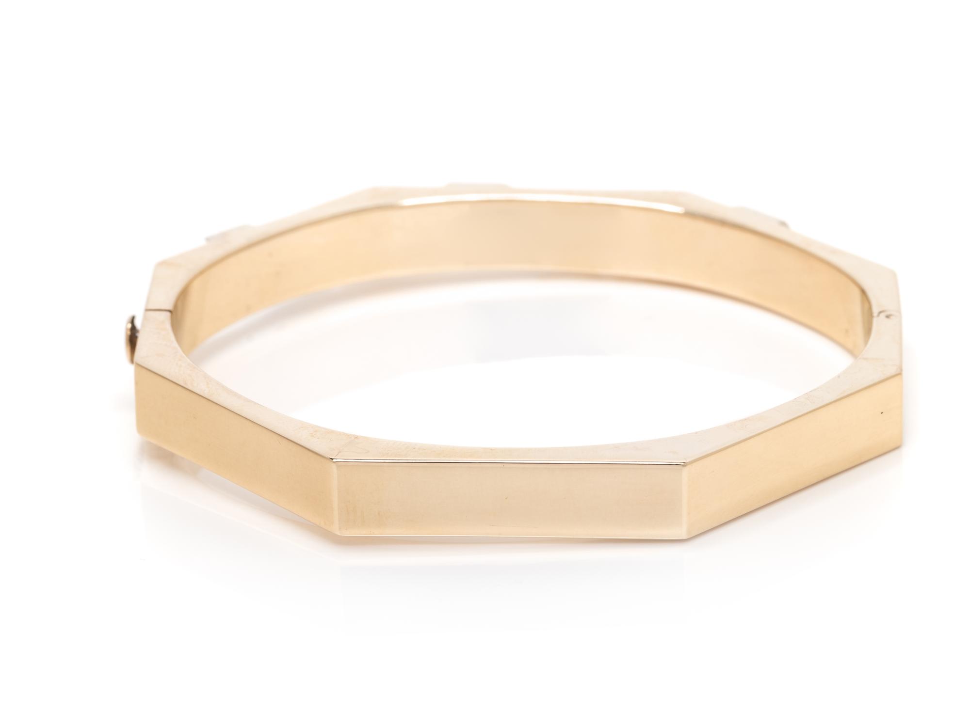 YELLOW GOLD AND DIAMOND BANGLE BRACELET