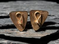 14K Gold and Mosaic Inlay Clip Earrings