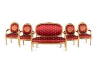 A Louis XVI Style Five-Piece Salon Suite
