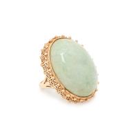 YELLOW GOLD AND JADE RING