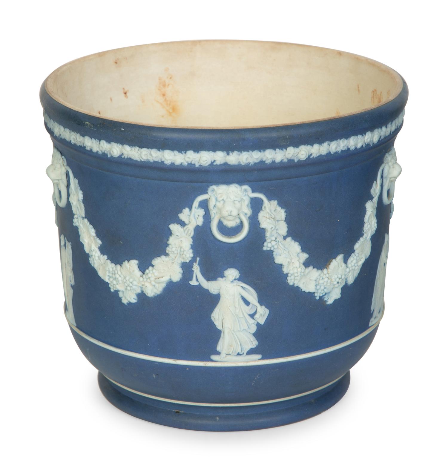 Seven Blue and Green Wedgwood Jasperware Articles