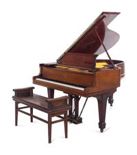 A Steinway & Sons Mahogany Grand Piano