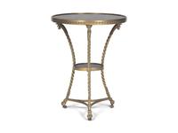 A Directoire Style Gilt-Brass and Marble Inset Gueridon