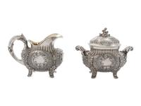 An Italian Silver Four-Piece Tea Service