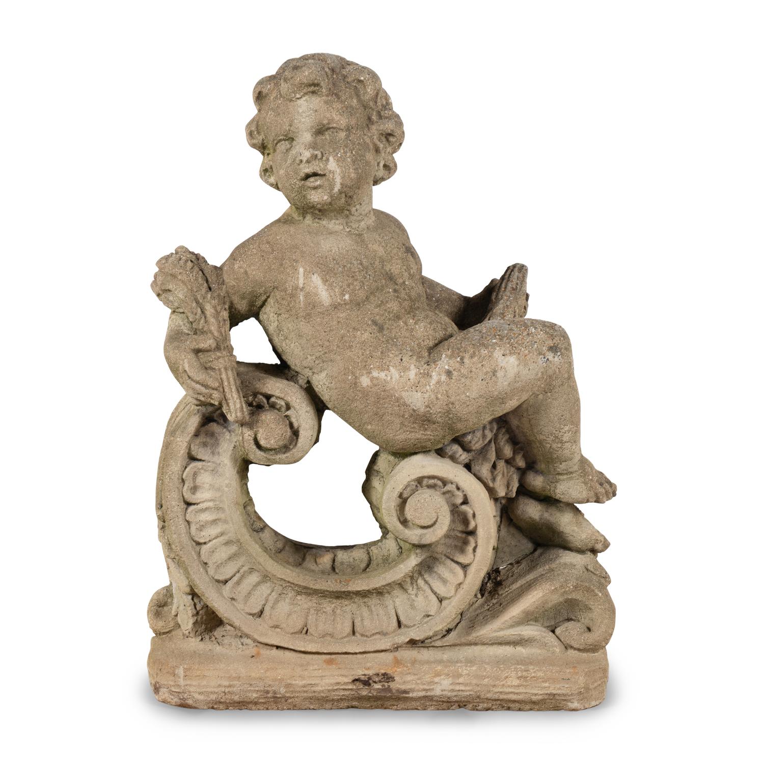 A Pair of Cast Stone Garden Ornaments