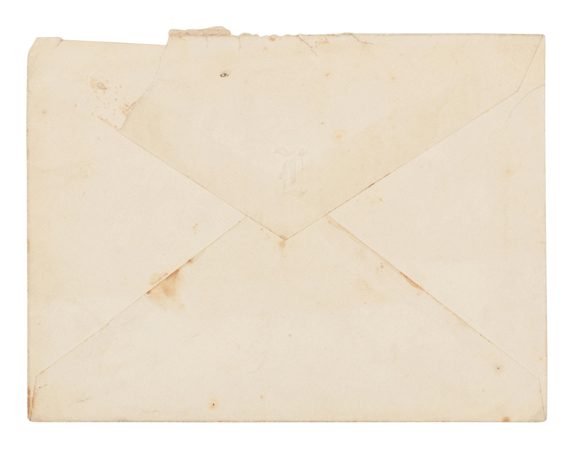 [LINCOLN, Mary Todd (1818-1882)]. Partially engraved invitation to a White House dinner. [Washington, D.C.], 13 February [1865].