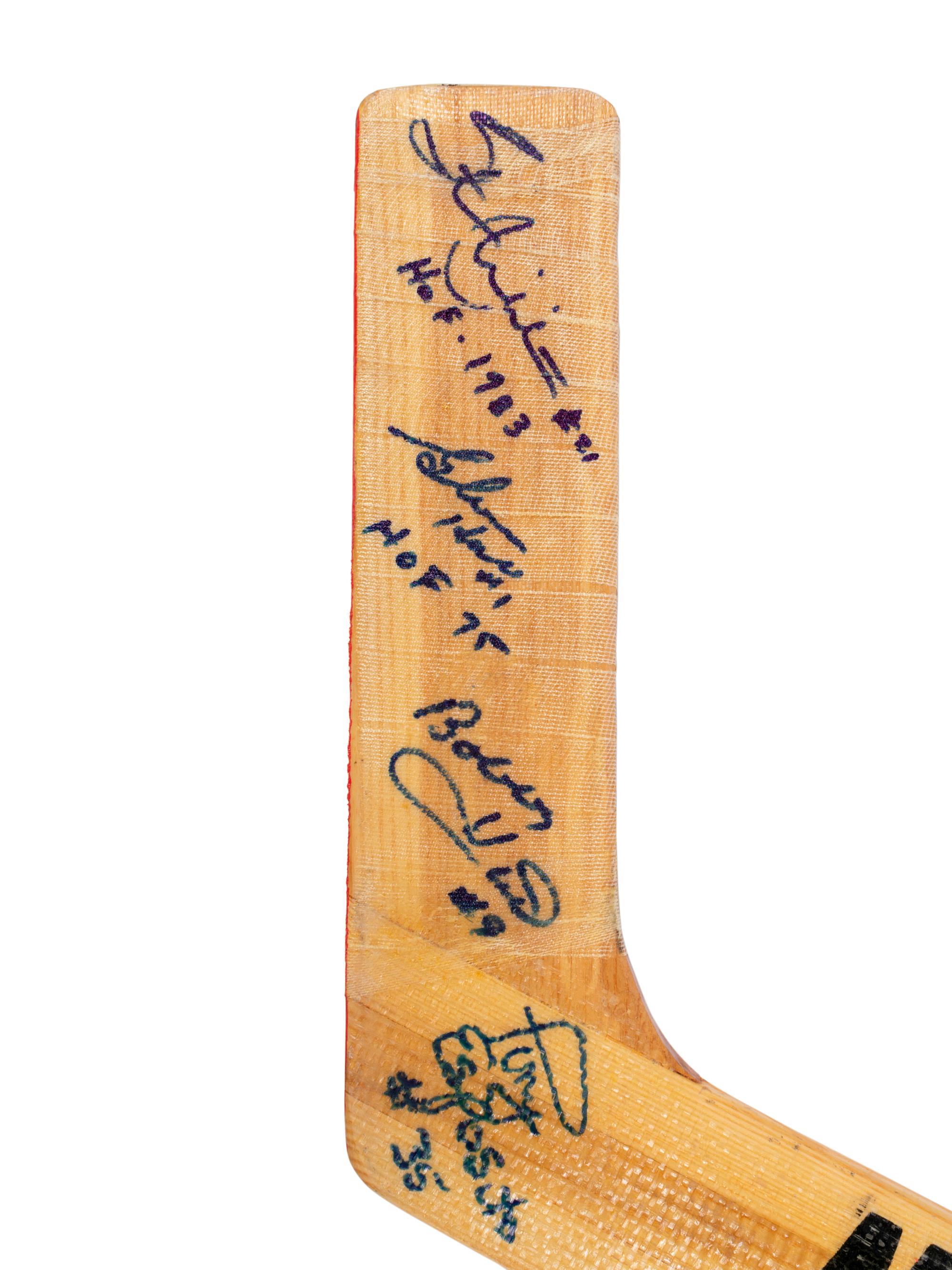 A Group of Chicago Blackhawks Signed Autograph Items (Including Bobby Hull, Stan Mikita and Tony Esposito),