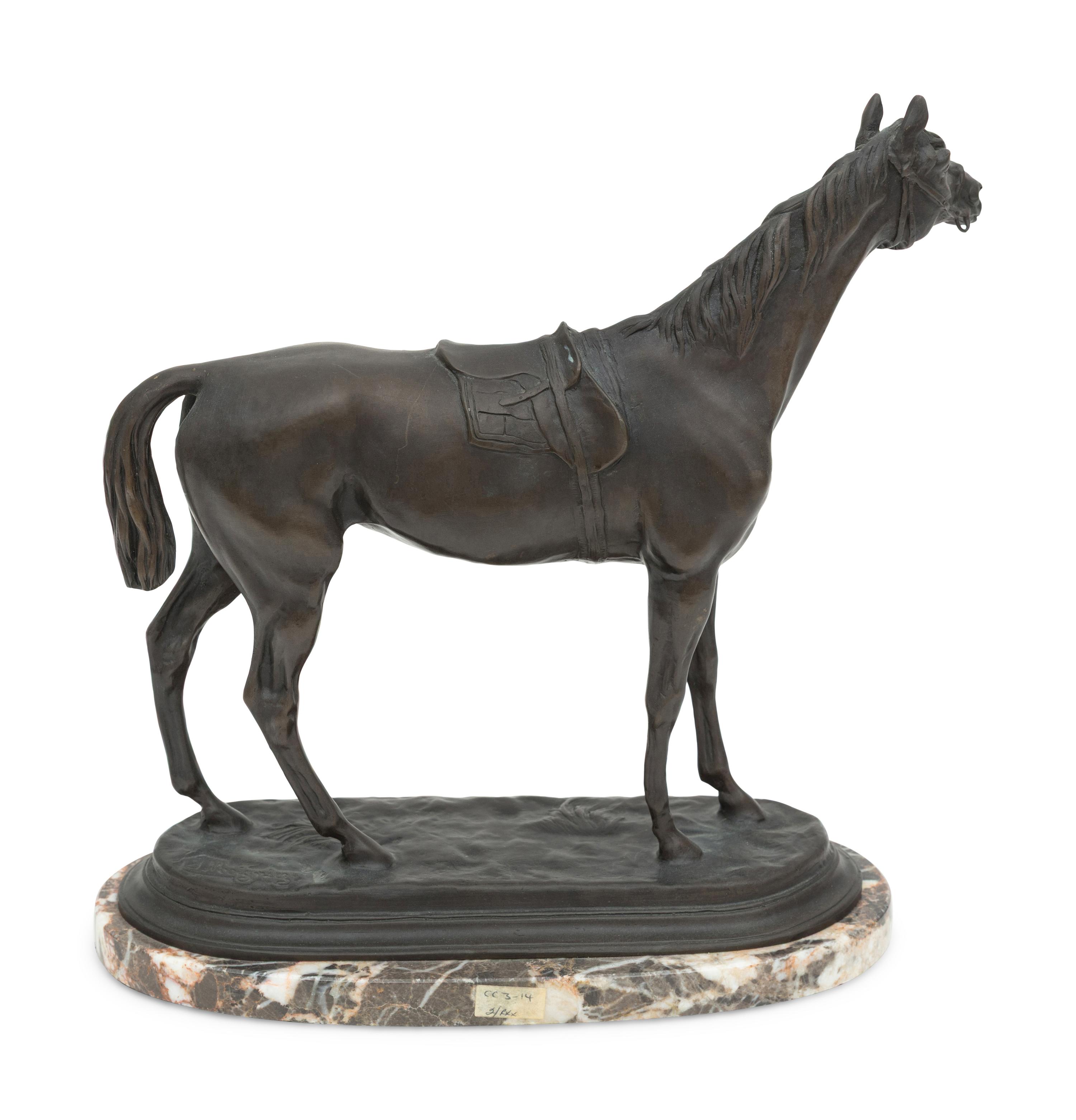 A Bronze Equine Sculpture After Jules Moigniez (French, 1835-1894)