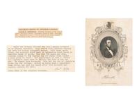 LINCOLN, Abraham (1809-1865). Engraved document signed ("Abraham Lincoln"), as President, countersigned by Secretary of the Interior John Palmer Usher, 16 March 1865.