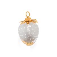STEUBEN, GLASS STRAWBERRY PENDANT