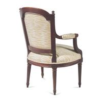 A Federal Carved Mahogany Armchair in the French Taste