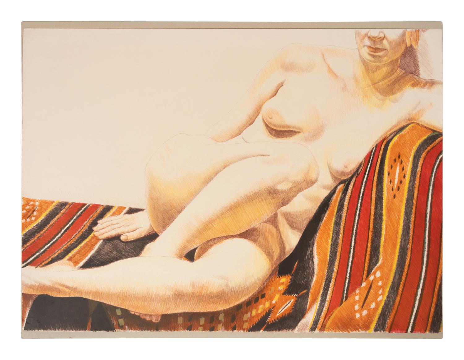 Reclining Nude on a Carpet and Sitting Nude on a Carpet