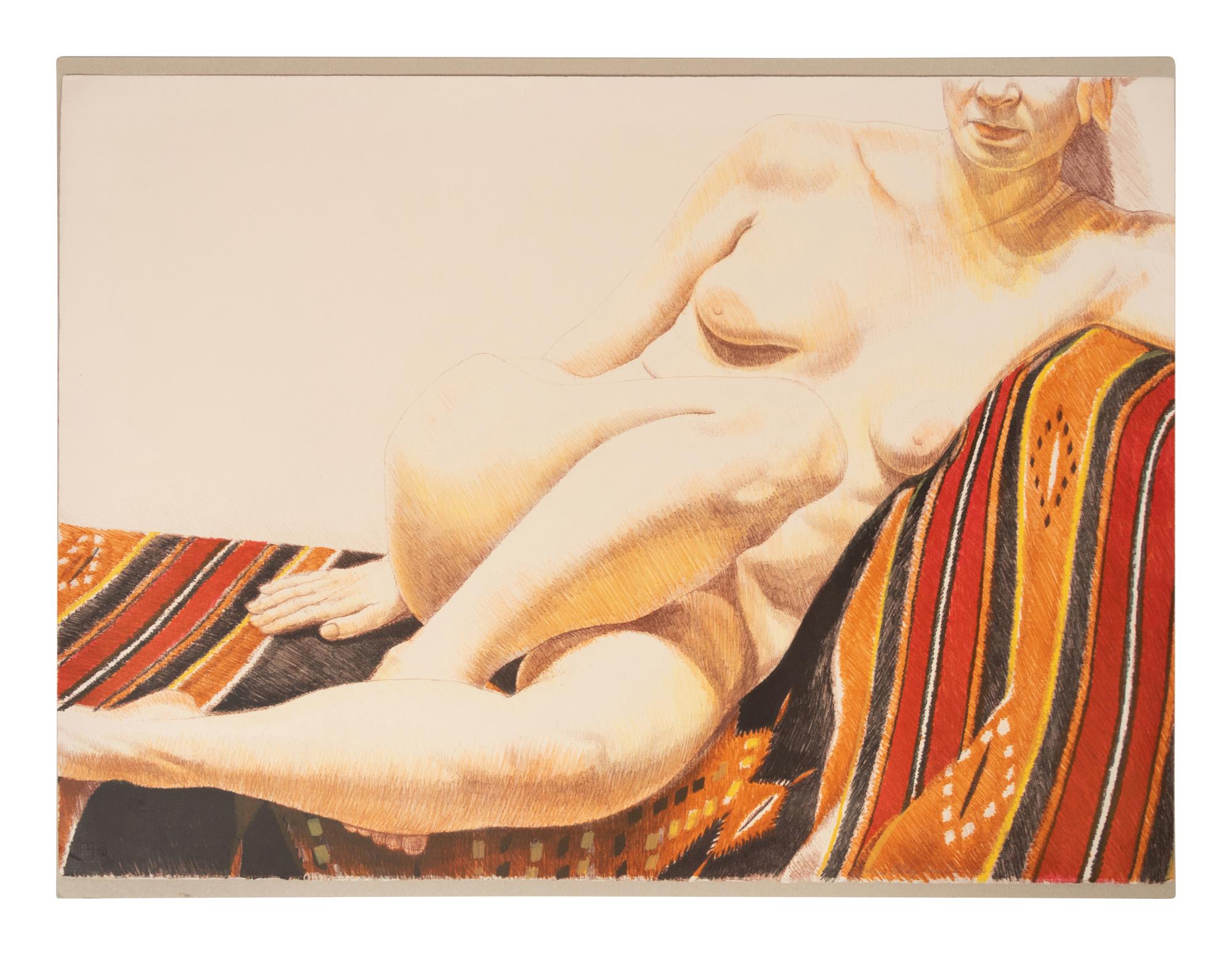 Reclining Nude on a Carpet and Sitting Nude on a Carpet