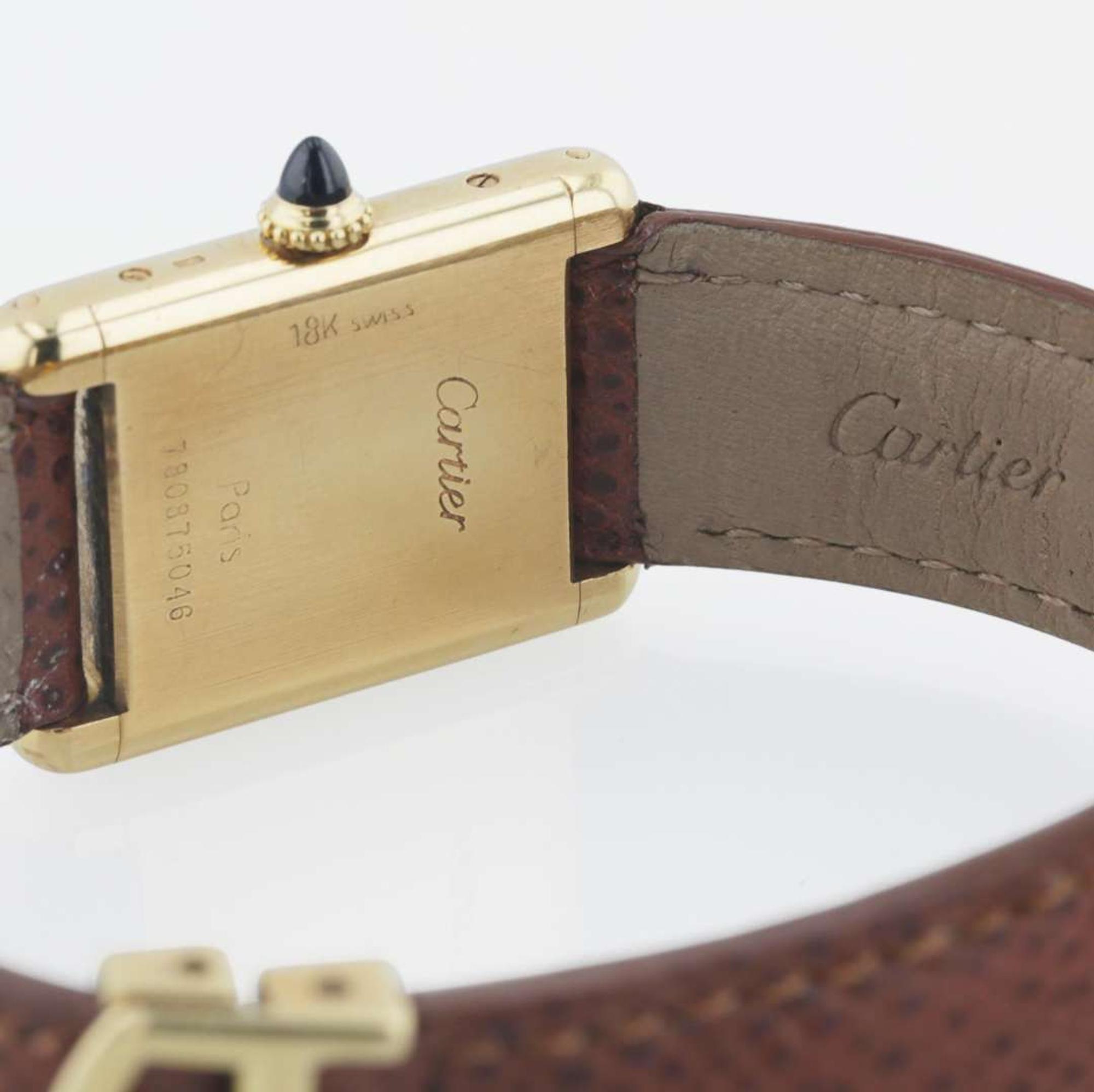 An 18K yellow gold strap watch, Must De Cartier Paris