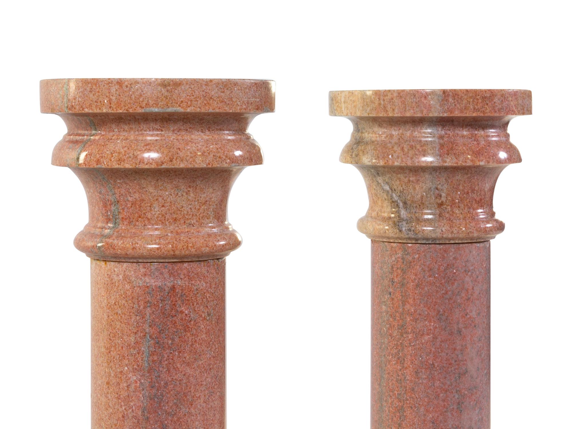 A Pair of Continental Granite Pedestals