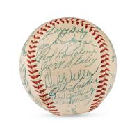A 1956 Chicago White Sox Team Signed Autograph Baseball Featuring Nellie Fox (JSA Letter of Authenticity),