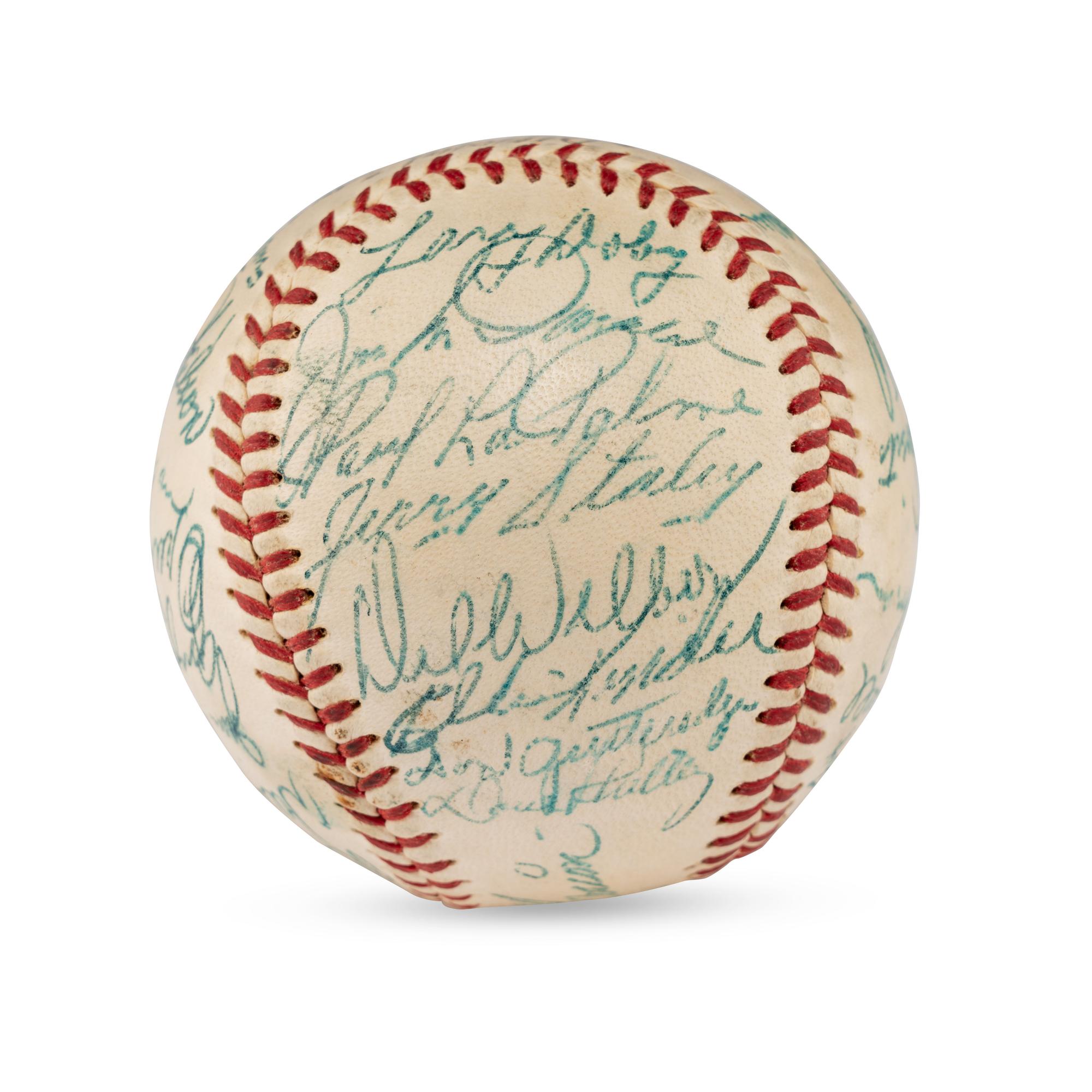 A 1956 Chicago White Sox Team Signed Autograph Baseball Featuring Nellie Fox (JSA Letter of Authenticity),