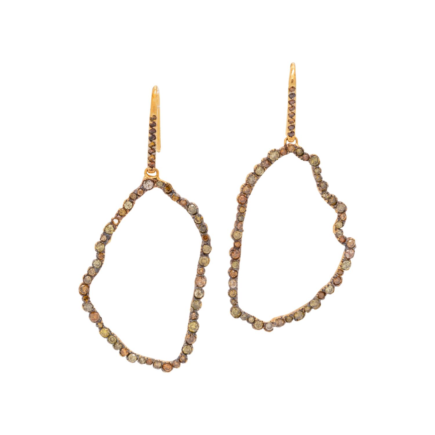 KIMBERLY MCDONALD, COLORED DIAMOND EARRINGS