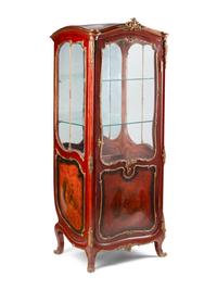 A Louis XV Style Vitrine Cabinet in the Form of a Sedan Chair