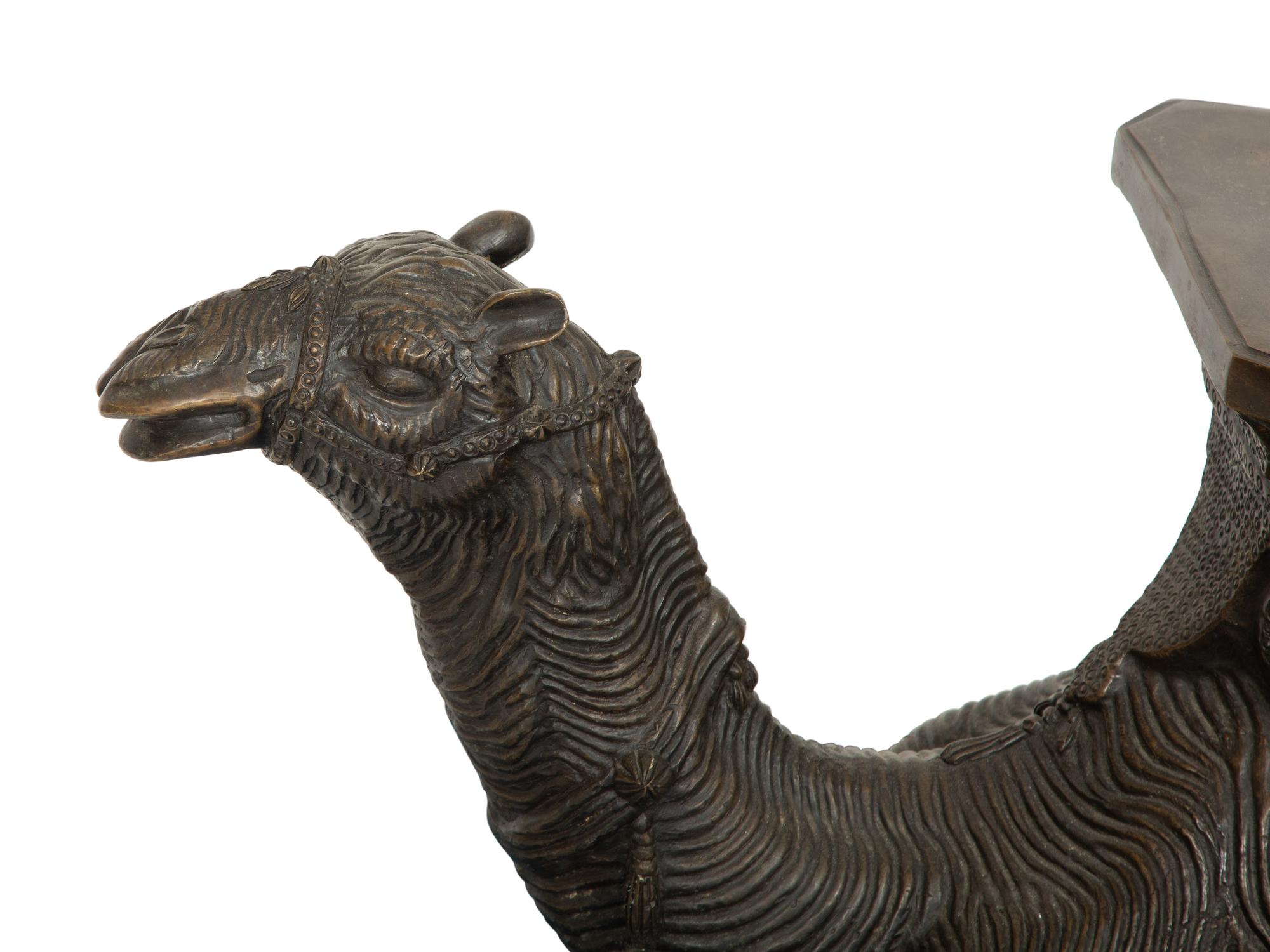 An Anglo Indian Bronze Camel Side Table