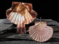Pair of Kewa Inlaid Spiny Oyster Shell Pendants