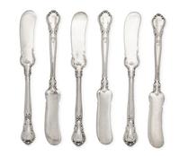 A Set of Twelve American Silver Butter Spreaders, Gorham Mfg. Co., Providence, RI, each with a script monogram SNW.