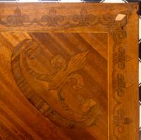 A Northern Italian Bone Inlaid Marquetry, Walnut and Ebony Center Table