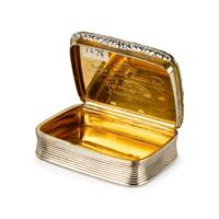 A Scottish Silver and Smoky-Quartz Inset Presentation Snuff Box