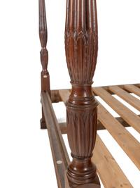 A George III Mahogany and Polychrome Decorated Tester Bed