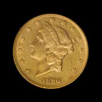 A United States 1890-S Liberty Head $20 Gold Coin