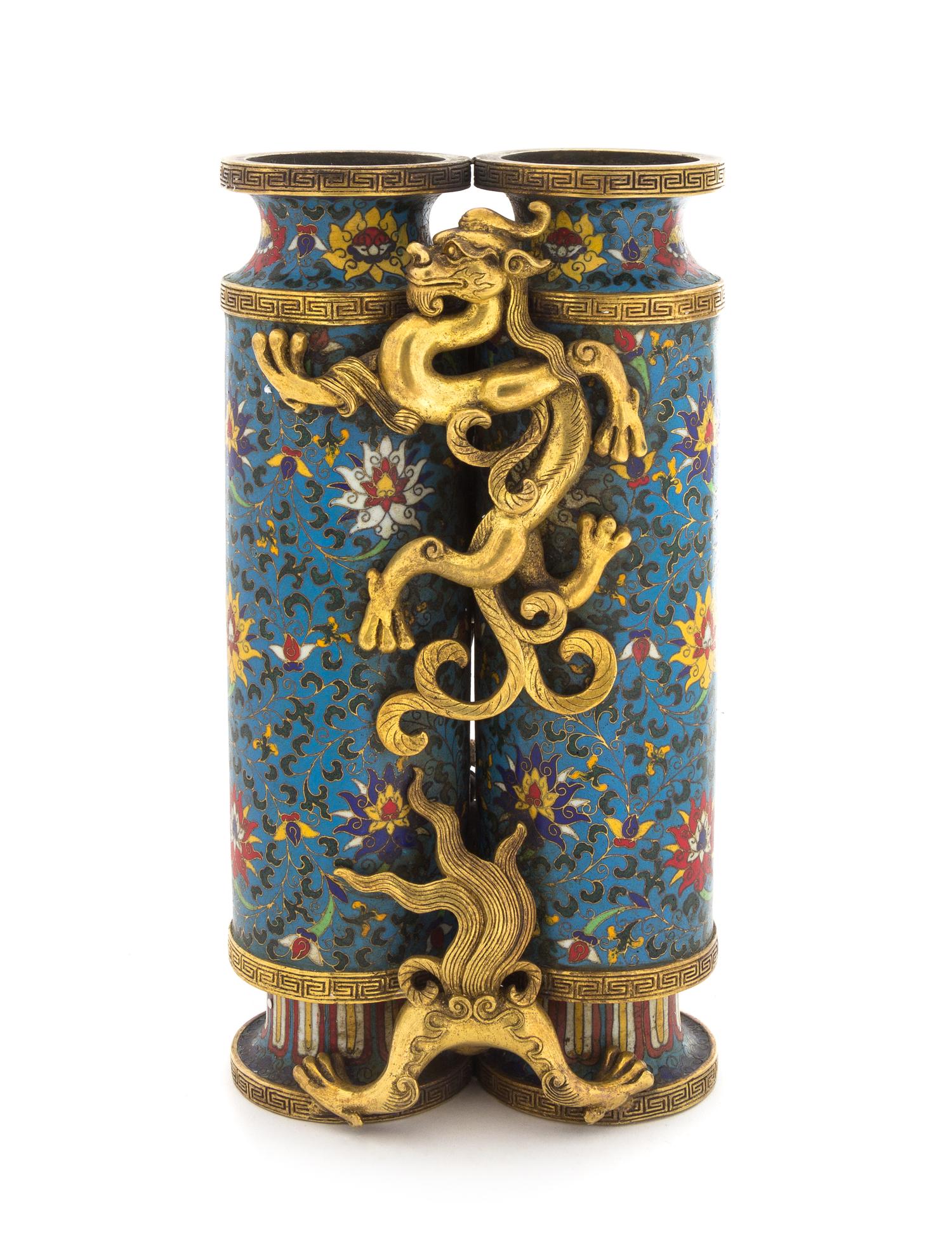 A Cloisonne Enamel 'Champion' Vase