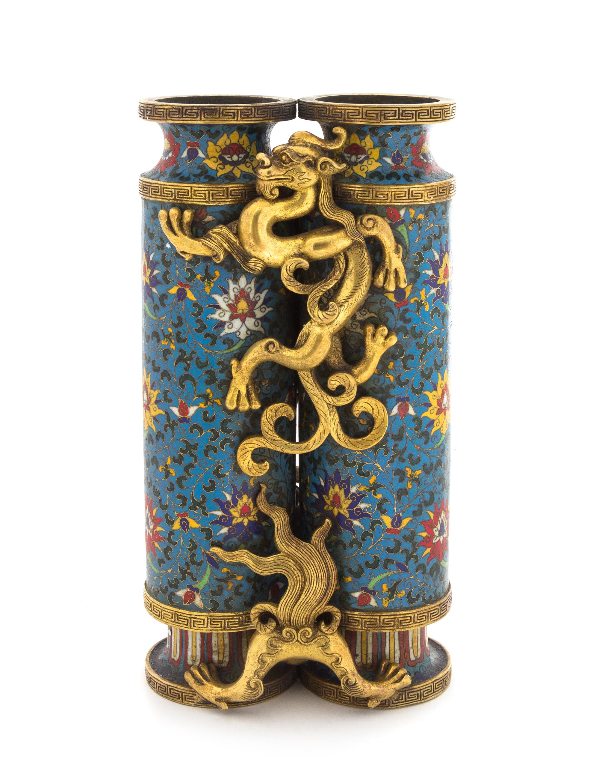 A Cloisonne Enamel 'Champion' Vase