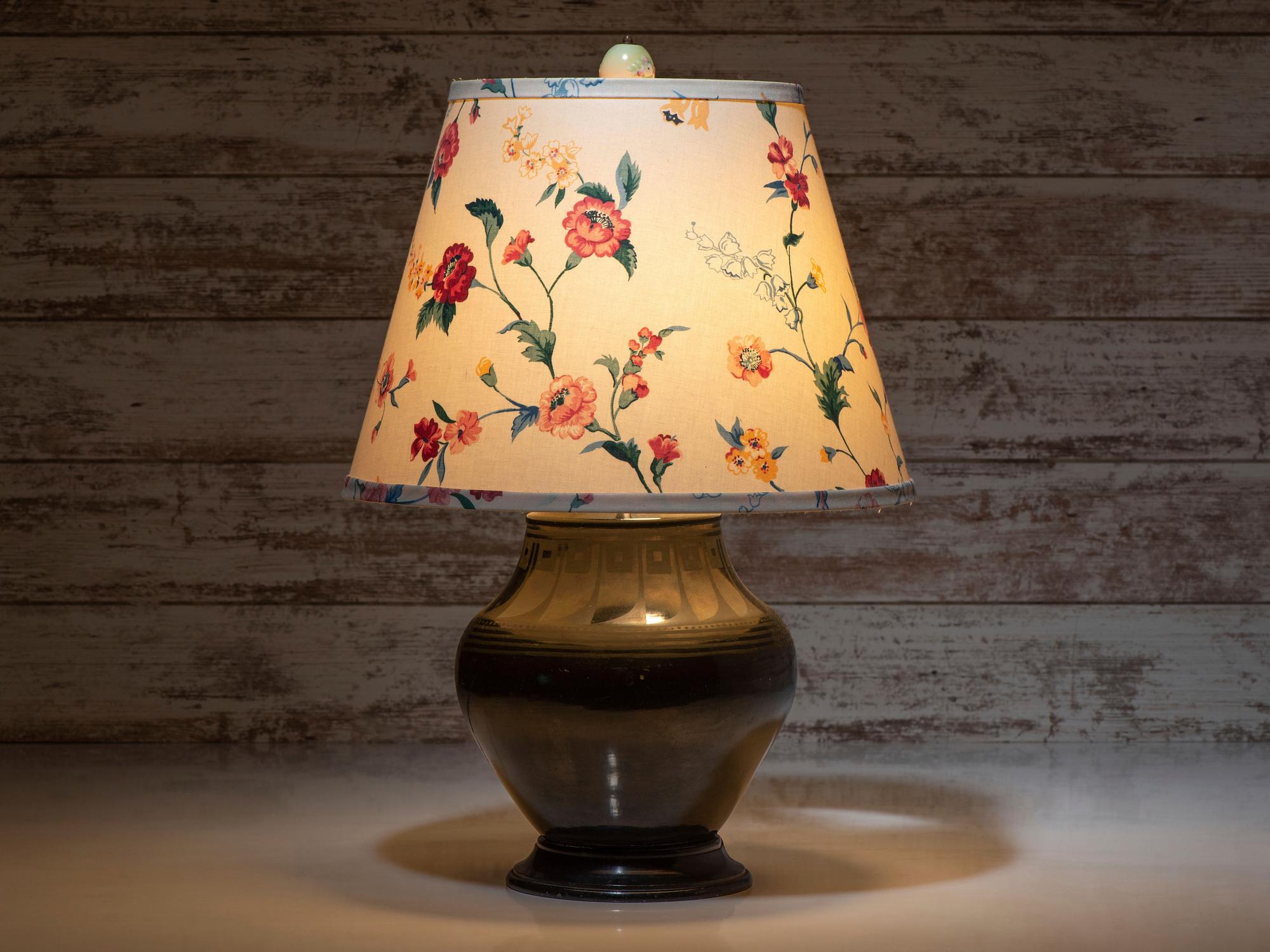 Blackware Pottery Lamp, 1923-1925