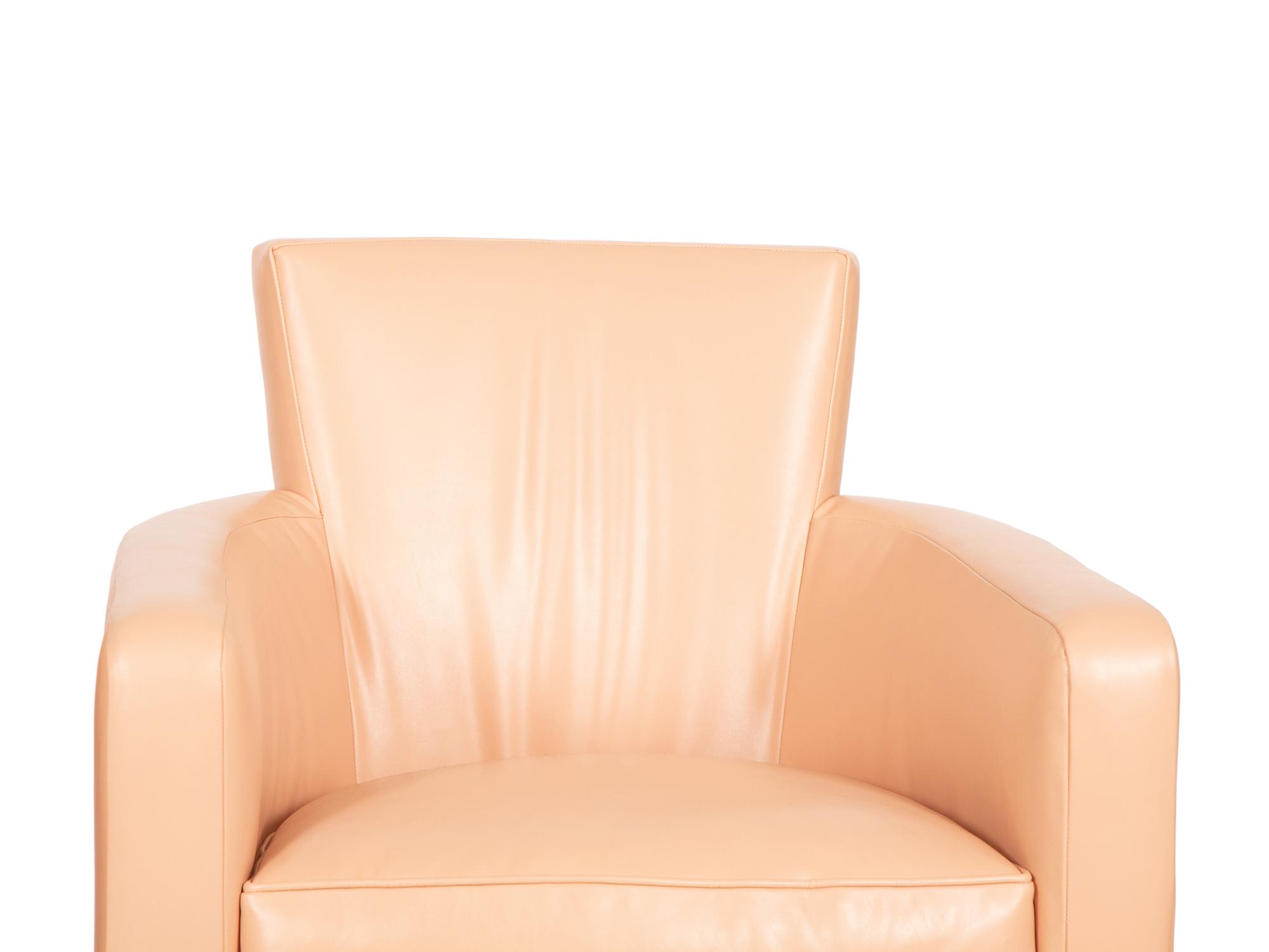A Set of Four Christian Liaigre Leather Club Chairs