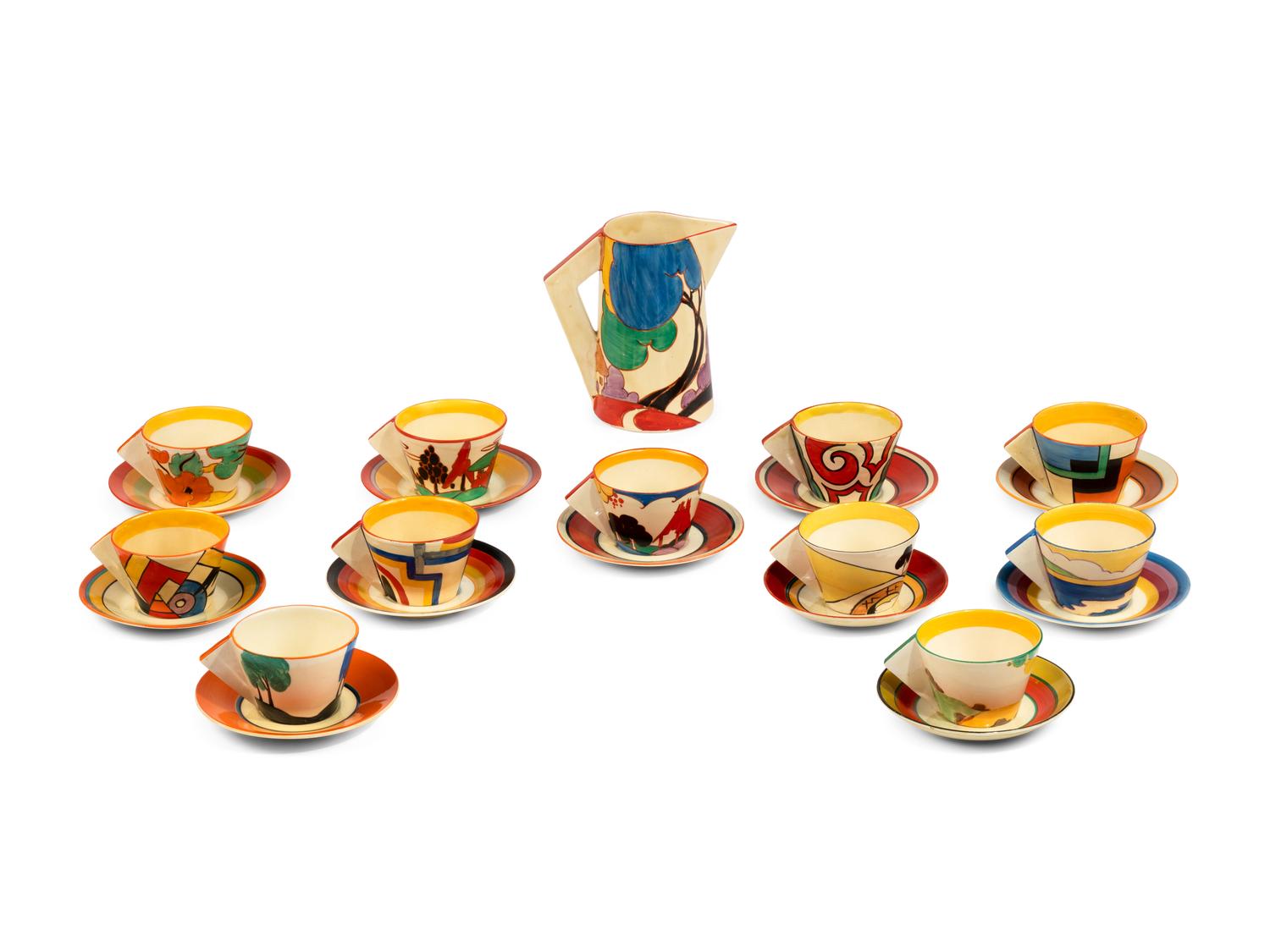 Coffee Set of Various Fantasque Bizarre Patterns