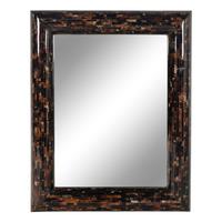 A Contemporary Horn-Veneered Mirror