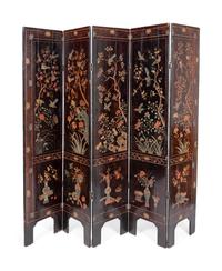 A Chinese Five-Panel Coromandel Screen