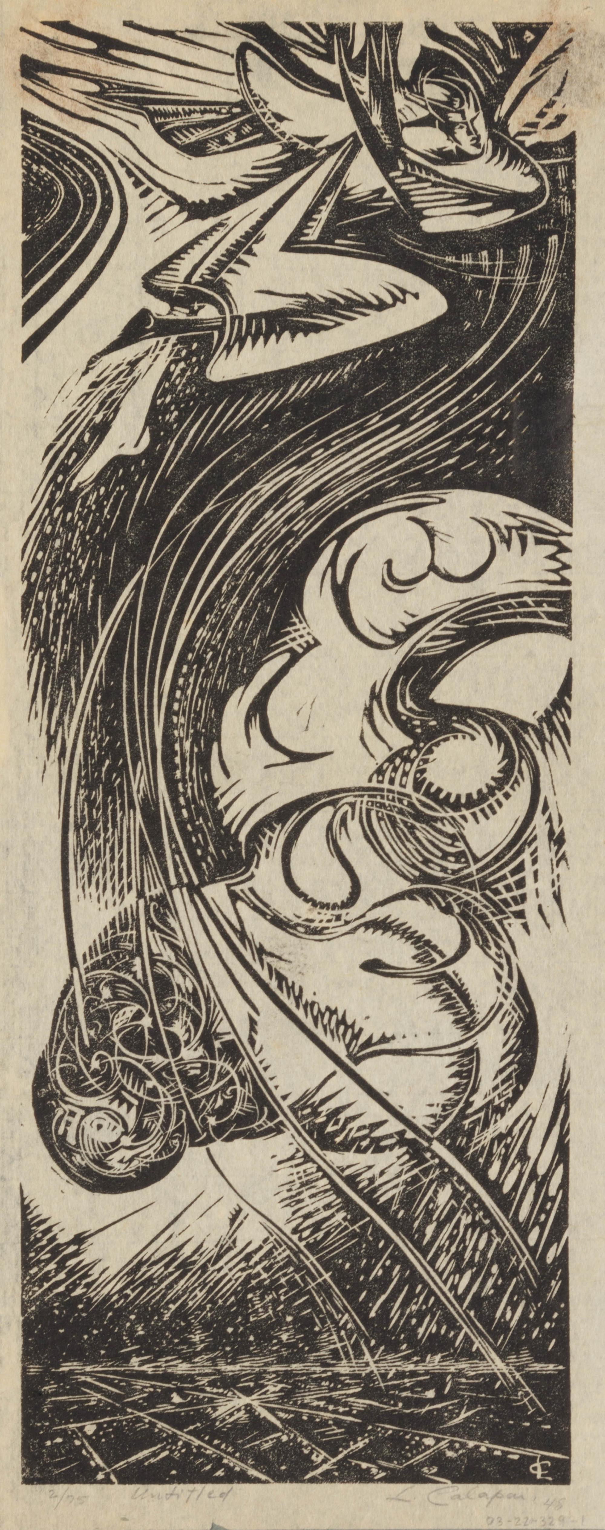 Power Elements , 1944, Untitled , 1948 and Untitled , 1948