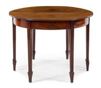 An English Convertible Center Table Height 30 x diameter 41 inches. — LATE 19TH CENTURY