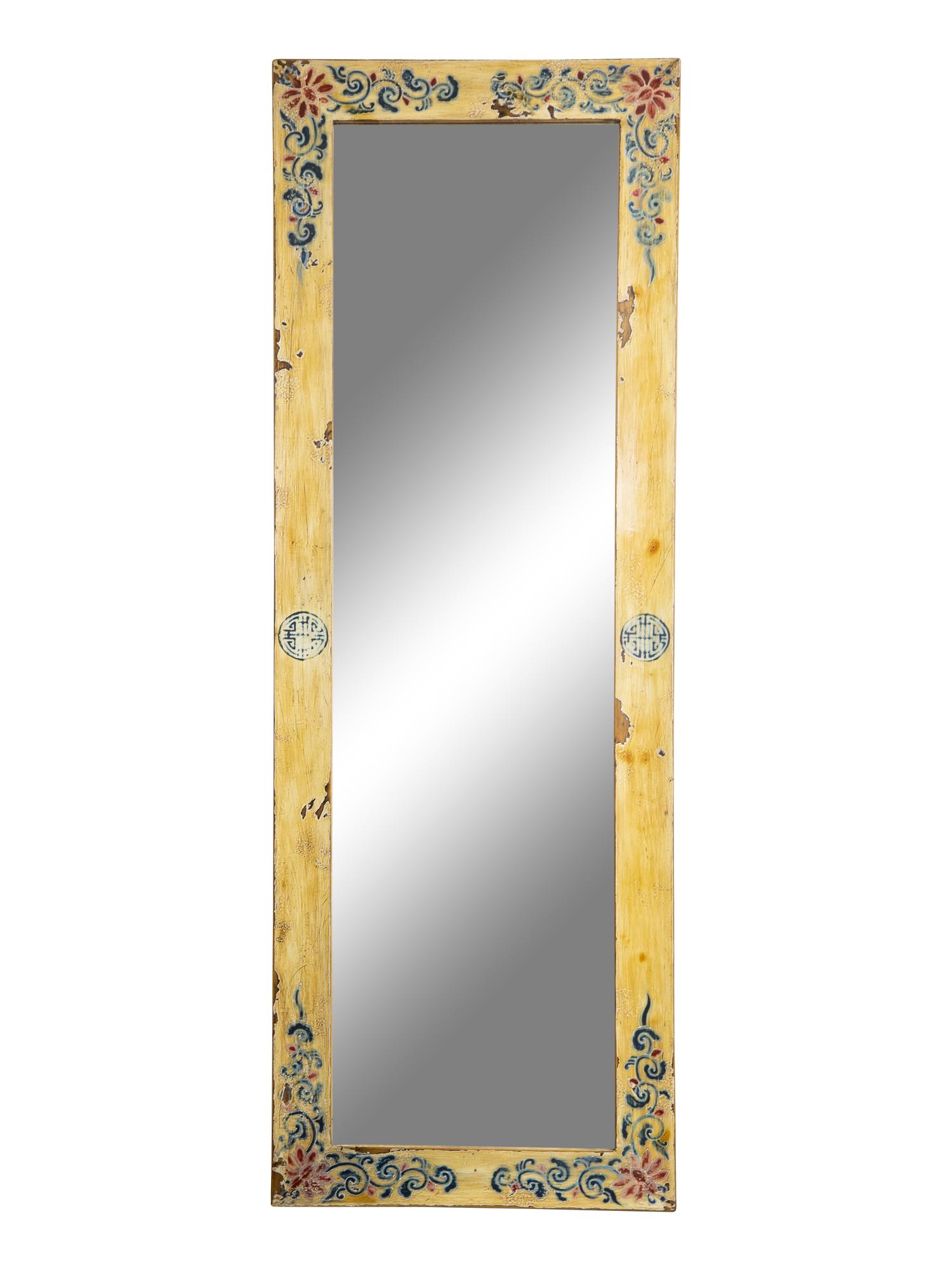 Two Chinese-Style Painted Pier Mirrors