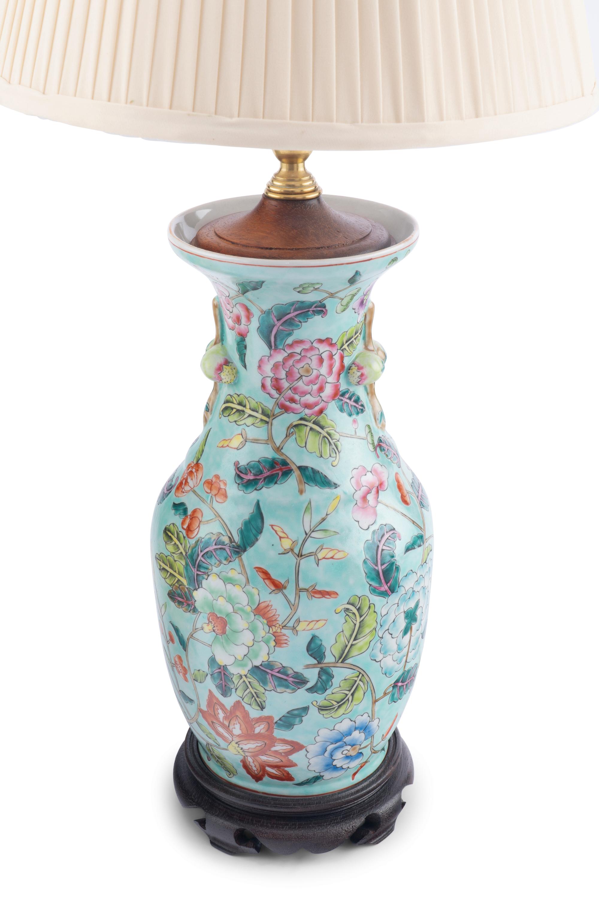 A Chinese Porcelain Vase Mounted as a Lamp and a Chinese Porcelain Jar