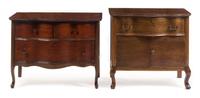 An Associated Pair of Victorian Mahogany Cabinets Height of first 26 1/4 x width 33 x depth 21 1/2 inches. — 19TH/20TH CENTURY