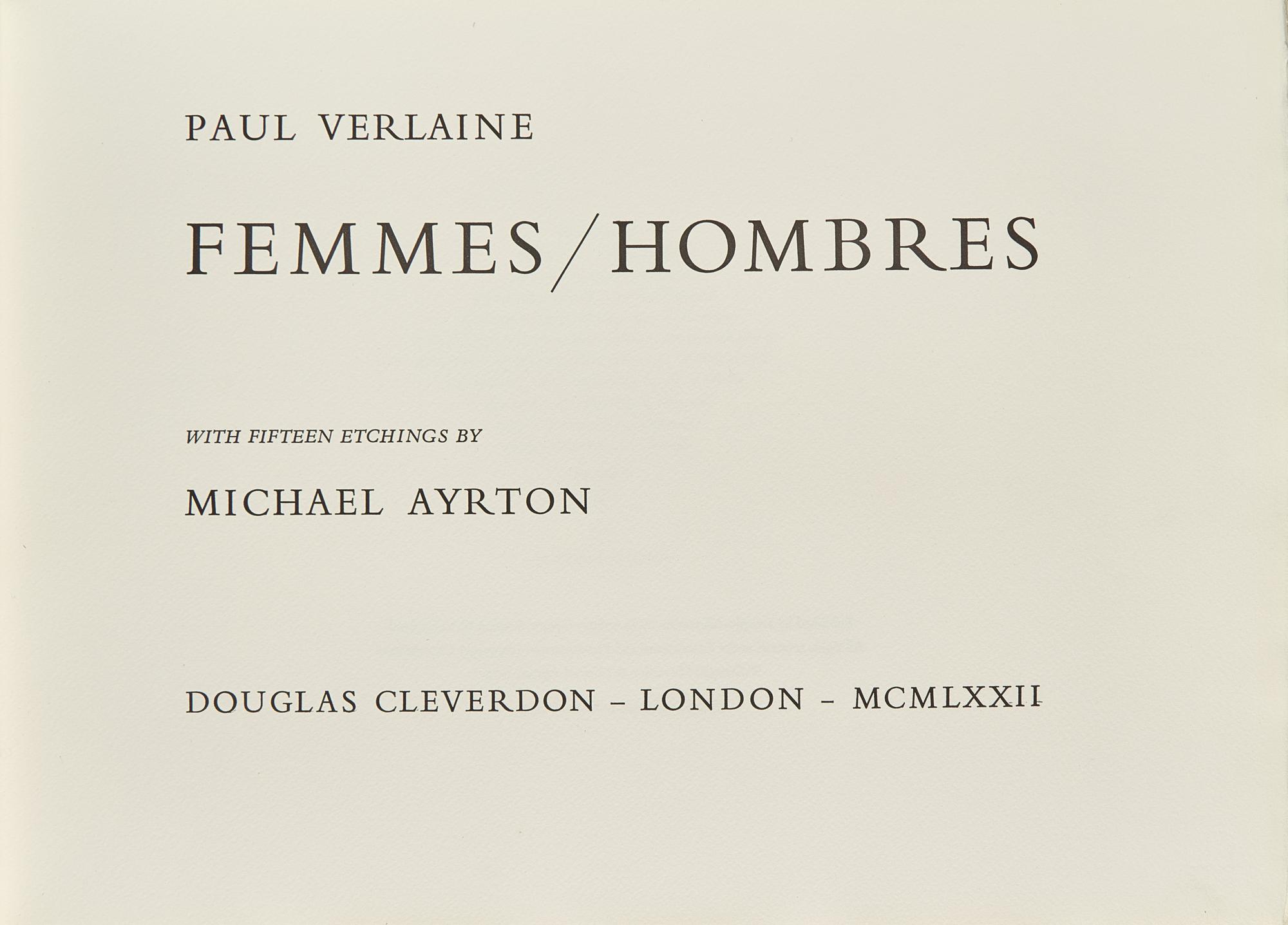 [Ayrton, Michael] Verlaine, Paul. Femmes/Hombres
