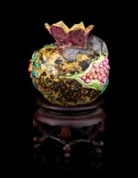 A Famille Rose Porcelain Model of a Pomegranate
