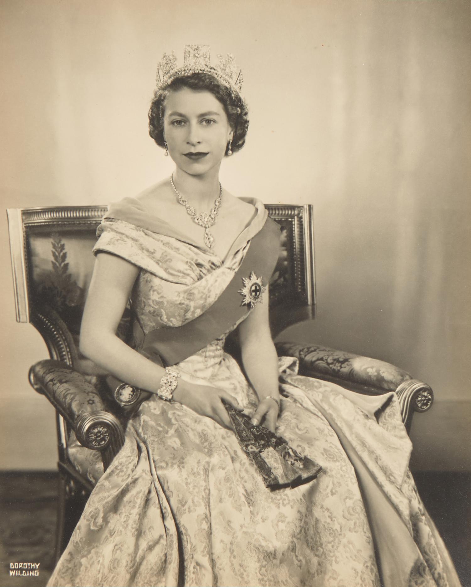 Queen Elizabeth II and Prince Philip. Pair of Signed Photographs
