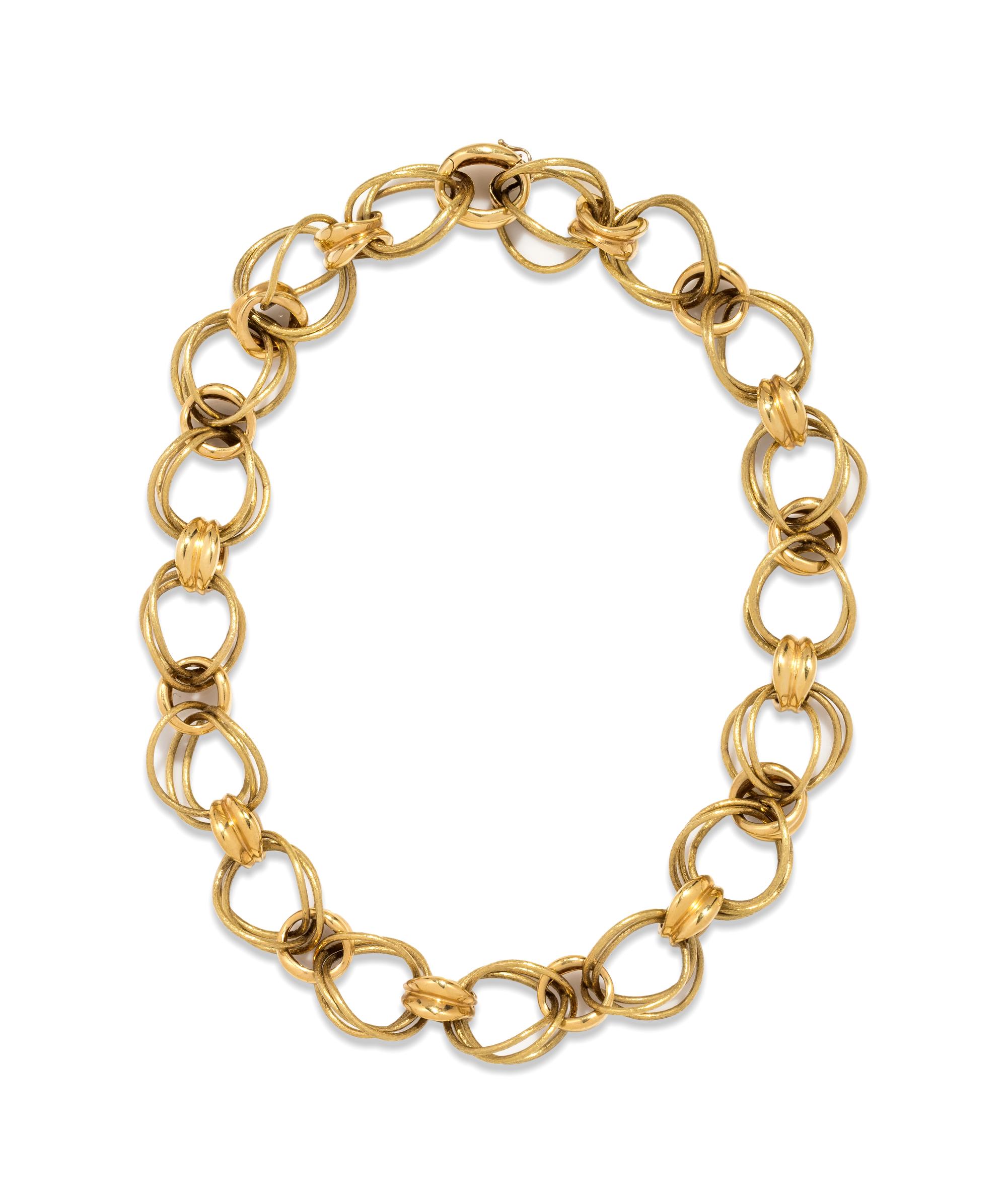 TIFFANY & CO., YELLOW GOLD NECKLACE
