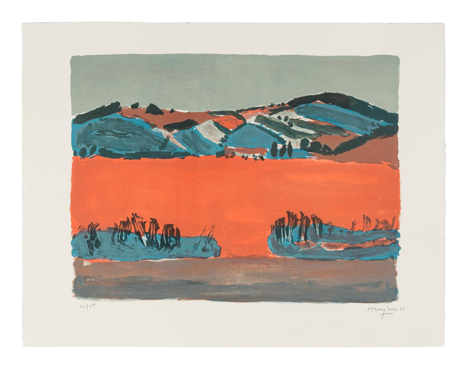 A Group of Four Prints ( Untitled Blue Landscape; Paysage; Nature Morte; Cortablon) , 1969