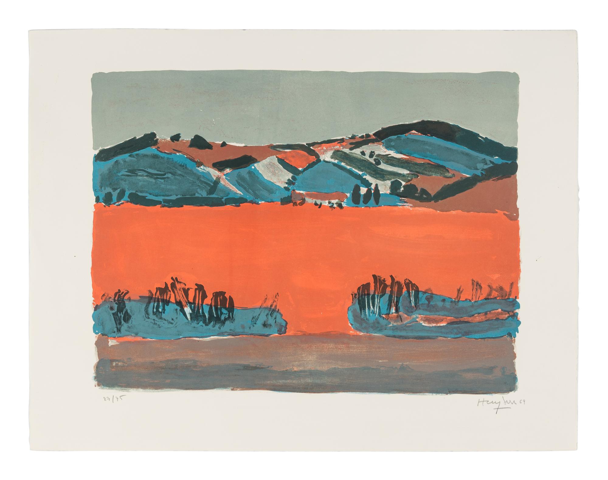 A Group of Four Prints ( Untitled Blue Landscape; Paysage; Nature Morte; Cortablon) , 1969
